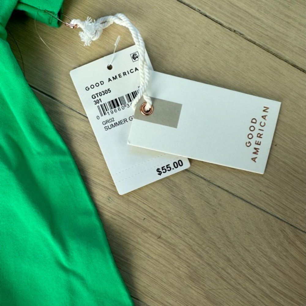 good american so soft sculpted t-shirt summer green - Picture 2 of 3